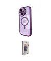 ieg™ iPhone 15 Pro Max Kılıf Kıvılcım Modern Koleksiyonu - Siyah Bilvis 3D Cam Ekran Koruyucu