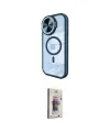 ieg™ iPhone 15 Pro Max Kılıf Kıvılcım Modern Koleksiyonu - Siyah Bilvis 3D Cam Ekran Koruyucu