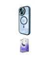 ieg™ iPhone 15 Pro Max Kılıf Kıvılcım Modern Koleksiyonu - Siyah Bilvis 5in1 5D Magic Hayalet Cam Ekran Koruyucu