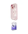 ieg™ iPhone 15 Pro Max Kılıf Kıvılcım Modern Koleksiyonu - Siyah Bilvis 5in1 5D Magic Hayalet Cam Ekran Koruyucu