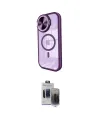 ieg™ iPhone 15 Pro Max Kılıf Kıvılcım Modern Koleksiyonu - Siyah Vanessa Magic Hayalet Cam