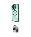 ieg™ iPhone 15 Pro Max Kılıf Kıvılcım Modern Koleksiyonu - Siyah Vanessa Magic Hayalet Cam