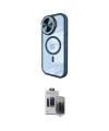 ieg™ iPhone 15 Pro Max Kılıf Kıvılcım Modern Koleksiyonu - Siyah Vanessa Magic Hayalet Cam