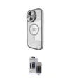 ieg™ iPhone 15 Pro Max Kılıf Kıvılcım Modern Koleksiyonu - Siyah Vanessa Magic Hayalet Cam