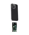 ieg™ iPhone 15 Pro Max Kılıf Kıvılcım Modern Özel Seri - Siyah 360 Mat Full Body Arka Koruyucu