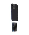 ieg™ iPhone 15 Pro Max Kılıf Kıvılcım Modern Özel Seri - Siyah 3D Antistatik Hayalet Cam Ekran Koruyucu