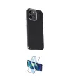 ieg™ iPhone 15 Pro Max Kılıf Kıvılcım Modern Özel Seri - Siyah 3D Antistatik Seramik Nano Ekran Koruyucu