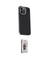 ieg™ iPhone 15 Pro Max Kılıf Kıvılcım Modern Özel Seri - Siyah Bilvis 3D Cam Ekran Koruyucu