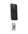 ieg™ iPhone 15 Pro Max Kılıf Kıvılcım Modern Özel Seri - Siyah Bilvis 3D Cam Ekran Koruyucu
