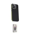 ieg™ iPhone 15 Pro Max Kılıf Kıvılcım Modern Özel Seri - Siyah Bilvis 3D Cam Ekran Koruyucu