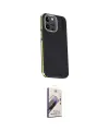 ieg™ iPhone 15 Pro Max Kılıf Kıvılcım Modern Özel Seri - Siyah Bilvis 3D Mat Cam Ekran Koruyucu