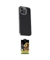 ieg™ iPhone 15 Pro Max Kılıf Kıvılcım Modern Özel Seri - Siyah Buffer Cam Ekran Koruyucu