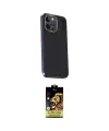 ieg™ iPhone 15 Pro Max Kılıf Kıvılcım Modern Özel Seri - Siyah Buffer Cam Ekran Koruyucu