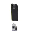 ieg™ iPhone 15 Pro Max Kılıf Kıvılcım Modern Özel Seri - Siyah Vanessa Magic Hayalet Cam