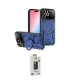 ieg™ iPhone 15 Pro Max Kılıf Kıvılcım Modern Serisi - Siyah Bilvis Hayalet Cam Ekran Koruyucu