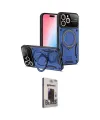 ieg™ iPhone 15 Pro Max Kılıf Kıvılcım Modern Serisi - Siyah Bilvis Hayalet Cam Ekran Koruyucu