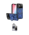 ieg™ iPhone 15 Pro Max Kılıf Kıvılcım Modern Serisi - Siyah Vanessa Magic Hayalet Cam