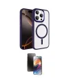 ieg™ iPhone 15 Pro Max Kılıf Kıvılcım Prime - Siyah 3D Antistatik Mat Seramik Nano Ekran Koruyucu