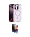 ieg™ iPhone 15 Pro Max Kılıf Kıvılcım Prime - Siyah 3D Antistatik Mat Seramik Nano Ekran Koruyucu
