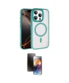 ieg™ iPhone 15 Pro Max Kılıf Kıvılcım Prime - Siyah 3D Antistatik Mat Seramik Nano Ekran Koruyucu