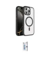 ieg™ iPhone 15 Pro Max Kılıf Kıvılcım Prime - Siyah Bilvis 0.18mm Plus Cam Ekran Koruyucu