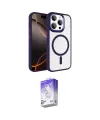 ieg™ iPhone 15 Pro Max Kılıf Kıvılcım Prime - Siyah Bilvis 5in1 3D Magic Cam Ekran Koruyucu