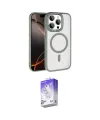 ieg™ iPhone 15 Pro Max Kılıf Kıvılcım Prime - Siyah Bilvis 5in1 3D Magic Cam Ekran Koruyucu