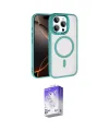 ieg™ iPhone 15 Pro Max Kılıf Kıvılcım Prime - Siyah Bilvis 5in1 3D Magic Cam Ekran Koruyucu