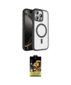 ieg™ iPhone 15 Pro Max Kılıf Kıvılcım Prime - Siyah Buffer Cam Ekran Koruyucu