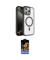 ieg™ iPhone 15 Pro Max Kılıf Kıvılcım Prime - Siyah Buffer Hayalet Cam Ekran Koruyucu