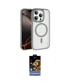 ieg™ iPhone 15 Pro Max Kılıf Kıvılcım Prime - Siyah Buffer Hayalet Cam Ekran Koruyucu