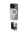 ieg™ iPhone 15 Pro Max Kılıf Kozmos Çizgi Prime - Siyah 3D Antistatik Mat Seramik Nano Ekran Koruyucu