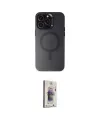 ieg™ iPhone 15 Pro Max Kılıf Kozmos Çizgi Prime - Siyah Bilvis 3D Cam Ekran Koruyucu