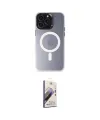 ieg™ iPhone 15 Pro Max Kılıf Kozmos Çizgi Prime - Siyah Bilvis 3D Mat Cam Ekran Koruyucu