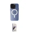 ieg™ iPhone 15 Pro Max Kılıf Kozmos Çizgi Prime - Siyah Bilvis 3D Mat Cam Ekran Koruyucu