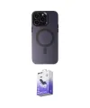 ieg™ iPhone 15 Pro Max Kılıf Kozmos Çizgi Prime - Siyah Bilvis 5in1 5D Magic Hayalet Cam Ekran Koruyucu