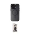 ieg™ iPhone 15 Pro Max Kılıf Kozmos Çizgi Prime - Siyah Bilvis Hayalet Cam Ekran Koruyucu