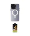ieg™ iPhone 15 Pro Max Kılıf Kozmos Çizgi Prime - Siyah Buffer Cam Ekran Koruyucu