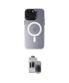 ieg™ iPhone 15 Pro Max Kılıf Kozmos Çizgi Prime - Siyah Vanessa Magic Hayalet Cam