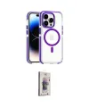 ieg™ iPhone 15 Pro Max Kılıf Kozmos Doku Koleksiyonu - Siyah Bilvis 3D Cam Ekran Koruyucu