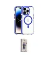 ieg™ iPhone 15 Pro Max Kılıf Kozmos Doku Koleksiyonu - Siyah Bilvis 3D Cam Ekran Koruyucu