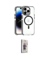 ieg™ iPhone 15 Pro Max Kılıf Kozmos Doku Koleksiyonu - Siyah Bilvis 3D Cam Ekran Koruyucu
