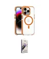 ieg™ iPhone 15 Pro Max Kılıf Kozmos Doku Koleksiyonu - Siyah Bilvis 3D Mat Cam Ekran Koruyucu
