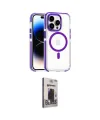 ieg™ iPhone 15 Pro Max Kılıf Kozmos Doku Koleksiyonu - Siyah Bilvis Hayalet Cam Ekran Koruyucu