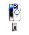 ieg™ iPhone 15 Pro Max Kılıf Kozmos Doku Koleksiyonu - Siyah Bilvis Hayalet Cam Ekran Koruyucu
