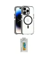ieg™ iPhone 15 Pro Max Kılıf Kozmos Doku Koleksiyonu - Siyah Polymer Nano Ekran Koruyucu