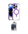 ieg™ iPhone 15 Pro Max Kılıf Kozmos Doku Koleksiyonu - Siyah Vanessa Magic Cam