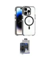 ieg™ iPhone 15 Pro Max Kılıf Kozmos Doku Koleksiyonu - Siyah Vanessa Magic Cam
