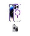 ieg™ iPhone 15 Pro Max Kılıf Kozmos Doku Koleksiyonu - Siyah Vanessa Magic Hayalet Cam