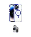 ieg™ iPhone 15 Pro Max Kılıf Kozmos Doku Koleksiyonu - Siyah Vanessa Magic Hayalet Cam